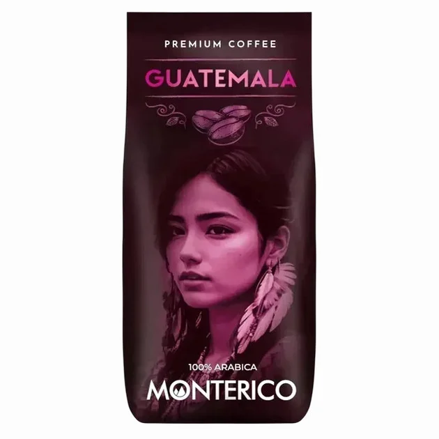Кава в зернах Monterico Guatemala Premium Coffee 100% Arabica Монтеріко Гватемала Преміум Арабіка Пакет з клапаном 1000г