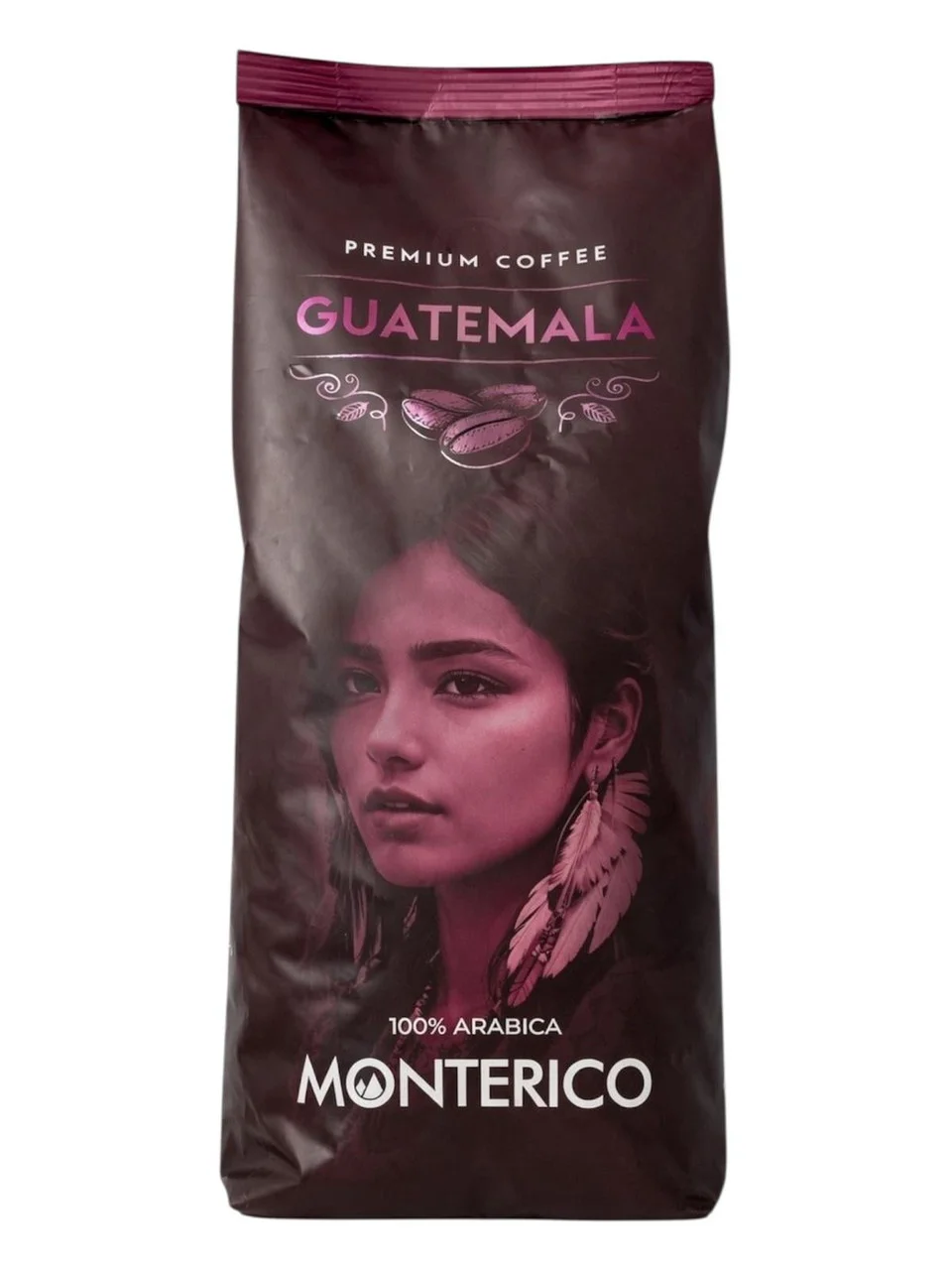 Кава в зернах Monterico Guatemala Premium Coffee 100% Arabica Монтеріко Гватемала Преміум Арабіка Пакет з клапаном 1000г