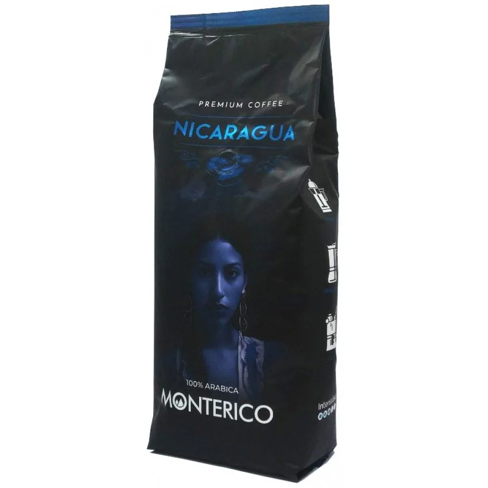 Кава в зернах Monterico Nicaragua Premium Coffee 100% Arabica Монтеріко Нікарагуа Преміум Арабіка Пакет з клапаном 1000г