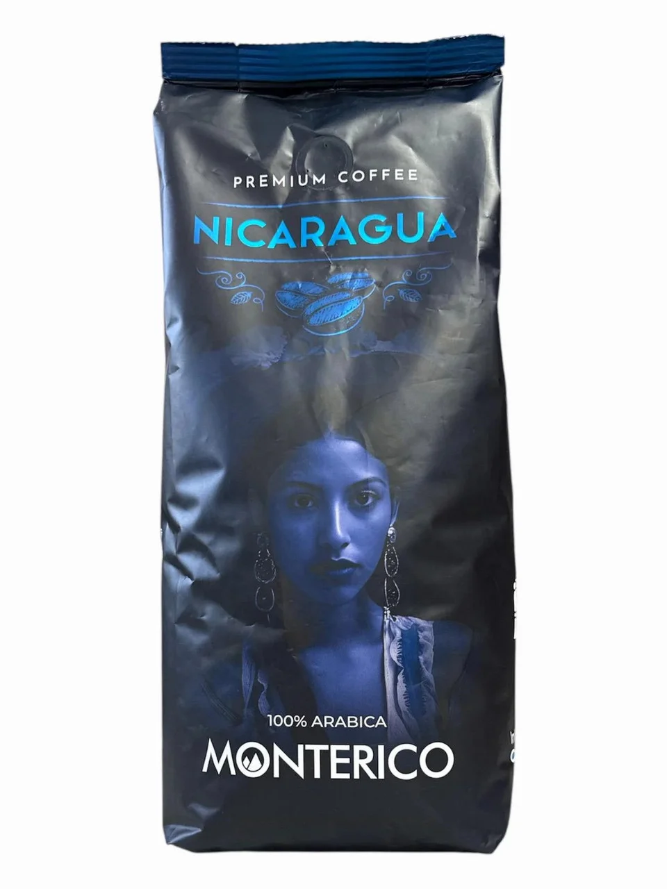 Кава в зернах Monterico Nicaragua Premium Coffee 100% Arabica Монтеріко Нікарагуа Преміум Арабіка Пакет з клапаном 1000г