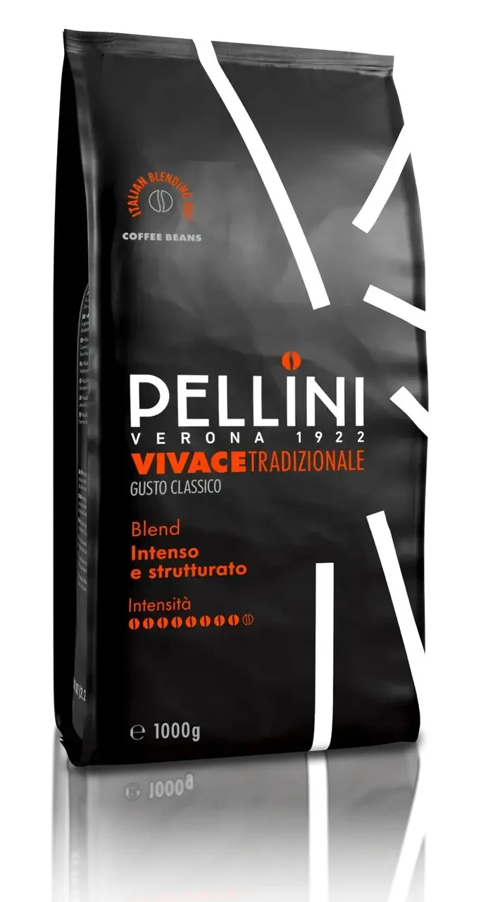 Кава в зернах Pellini Verona Vivace Tradizionale Gusto Classico Blend Intenso Пелліні Верона Класична Пакет 1000г