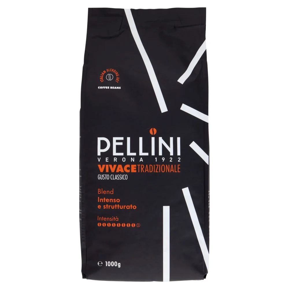 Кава в зернах Pellini Verona Vivace Tradizionale Gusto Classico Blend Intenso Пелліні Верона Класична Пакет 1000г
