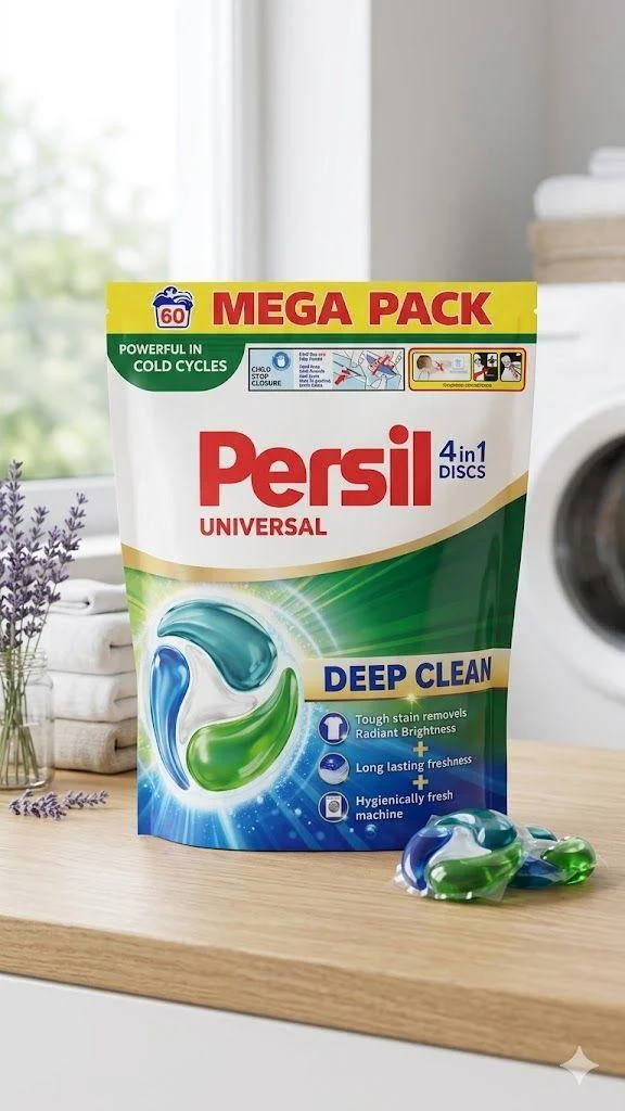 Диски для прання Persil Universal Deep Clean 4in1 Discs Персіл Універсальні капсули 4в1 Пакет 60шт