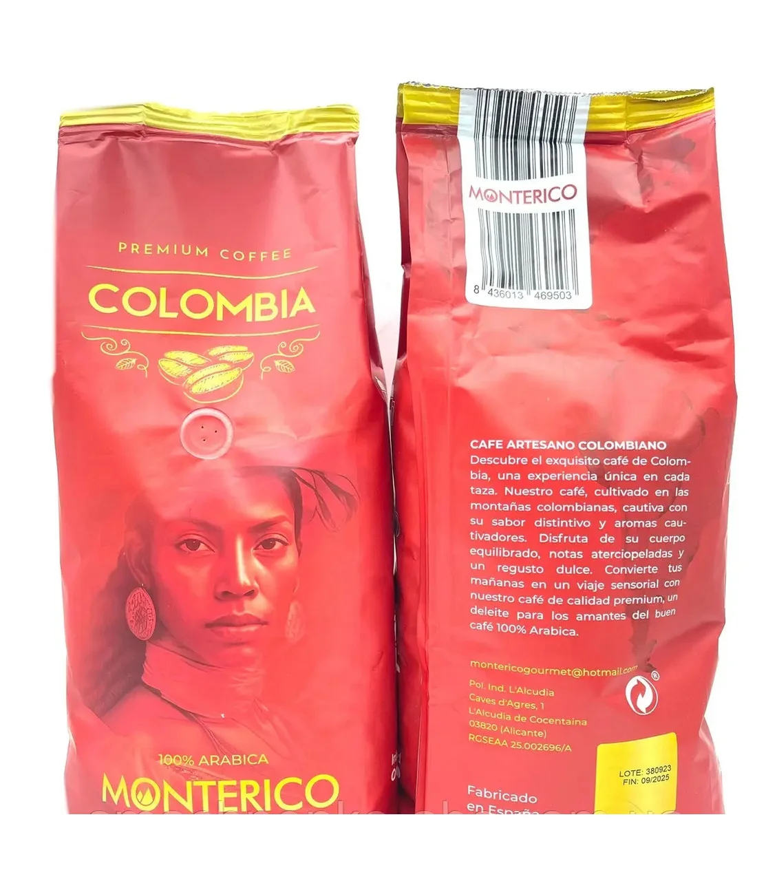Кава в зернах Colombia Monterico Premium Coffee 100% Arabica Колумбія Монтеріко Преміум Арабіка 1000г