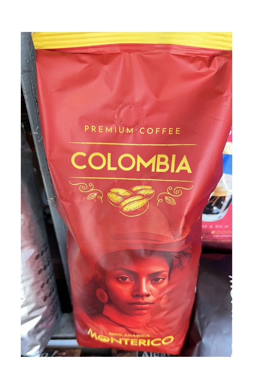 Кава в зернах Colombia Monterico Premium Coffee 100% Arabica Колумбія Монтеріко Преміум Арабіка 1000г