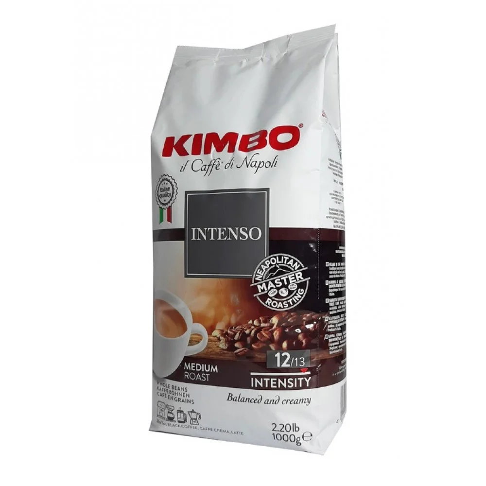 Кава в зернах Kimbo Intenso Medium Roast Balanced&Creamy Кімбо Інтензо Збалансована купаж арабіки Пакет 1кг
