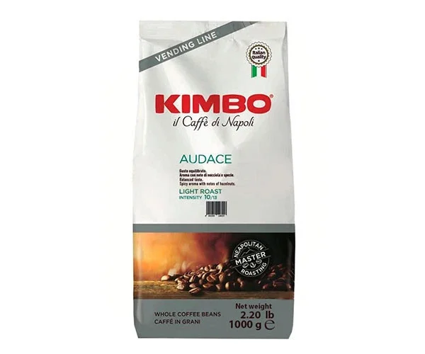 Кава в зернах Kimbo Audace Light Roast Whole Coffee beans Кімбо Аудаче Світла обжарка купаж арабіки Пакет 1кг