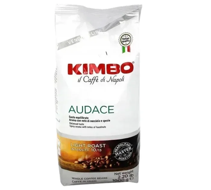 Кава в зернах Kimbo Audace Light Roast Whole Coffee beans Кімбо Аудаче Світла обжарка купаж арабіки Пакет 1кг