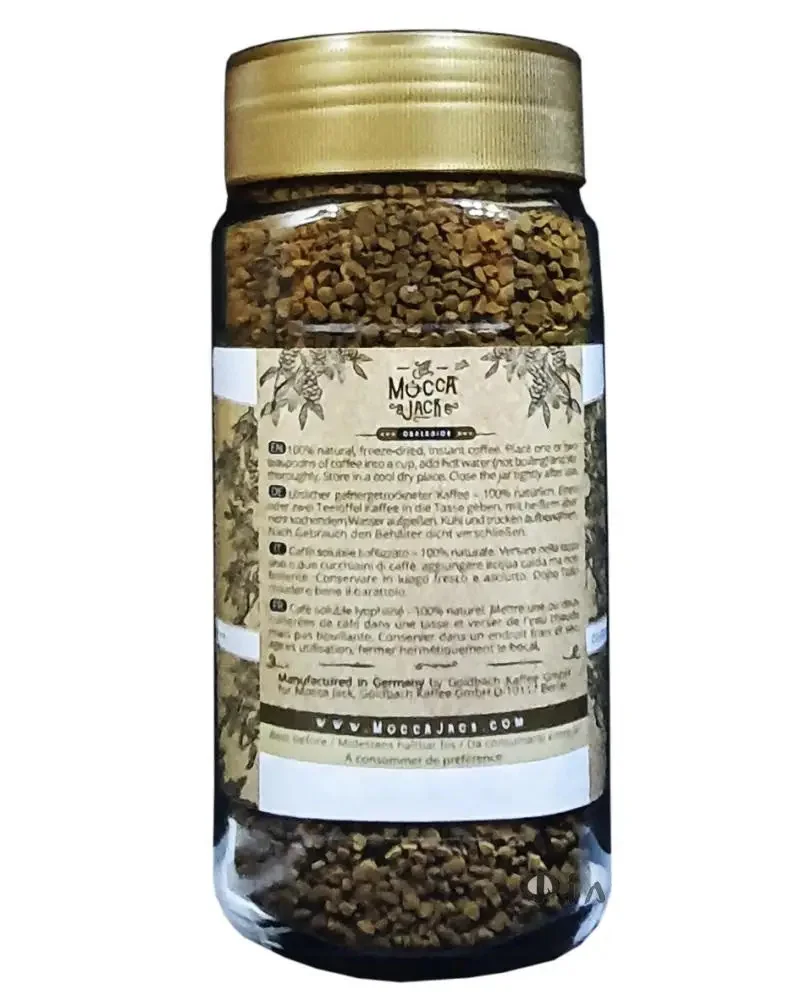 Кава розчинна Mocca Jack Obsession Instant coffee 100% pure Brazilian Мокка Джек Обсешн в гранулах Арабіка Скло 200г