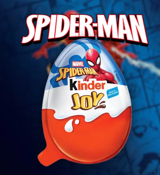 Шоколадне яйце з Іграшкою Kinder JOY Spider Man Marvel Series with Surprise Кіндер Джой Спайдермен Людина Павук 20г