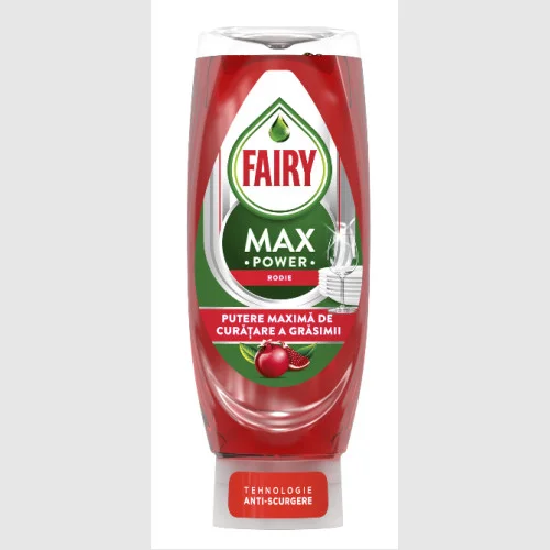 Гель для миття Посуду Fairy Max Power Rodie Фейрі ефективний Антижир технологія Антирозлив Гранат 730мл