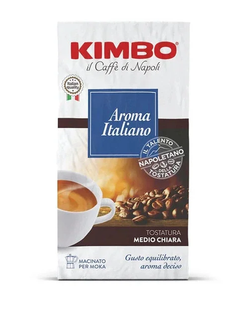 Кава мелена Kimbo Aroma Italiano Ground Coffee Tostatura medio chiara Кімбо Арома Італіано Мокка Бленд Арабіки 1шт 250г