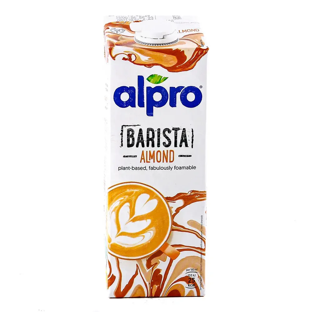 Напій Мигдально-Соєвий Рослинний без Лактози Alpro Almond Professionals Альпро для Бариста і Кавових напоїв з Кальцієм Тетрапак 1л