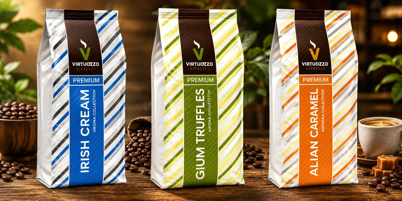 Кава зернова ароматизована Virtuozzo Espresso Premium Aroma Collection Belgium Truffles Віртуозо Бельгійський Трюфель 1кг
