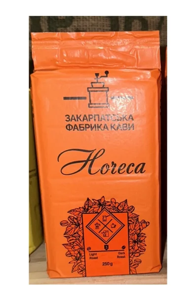 Кава мелена ZFC Horeca Orange Ground Coffee Medium roast Закарпатська фабрика кави ХоРеКа купаж Арабіки 250г - 1