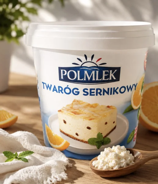 Сир-творог вершковий до Чизкейків та десертів кулінарний Polmlek Twarog sernikowy Полмлек Відро 1000г - 2