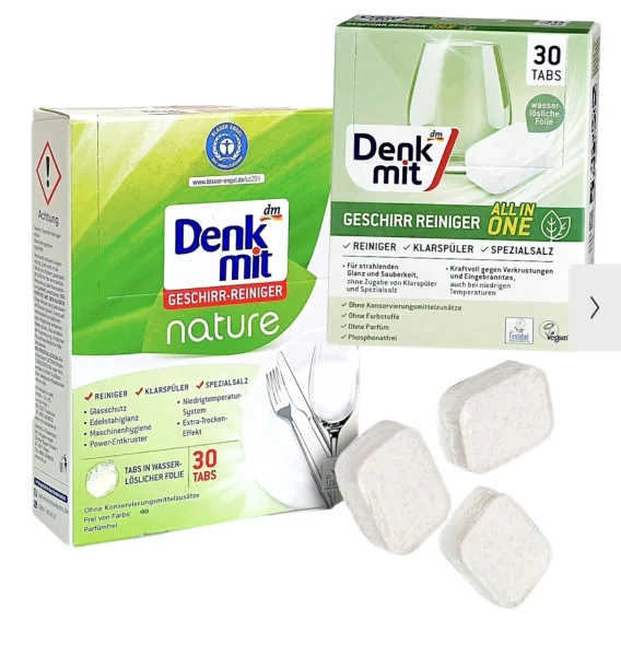 Таблетки для посудомийних машин Denkmit geschirr reiniger nature 30шт - 2