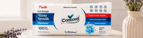 Серветки для прибирання Універсальні Atlas Concord Pratik Camasir Sulu Конкорд Вологі з ефектом Відбілювання з Клапаном 100шт - 2