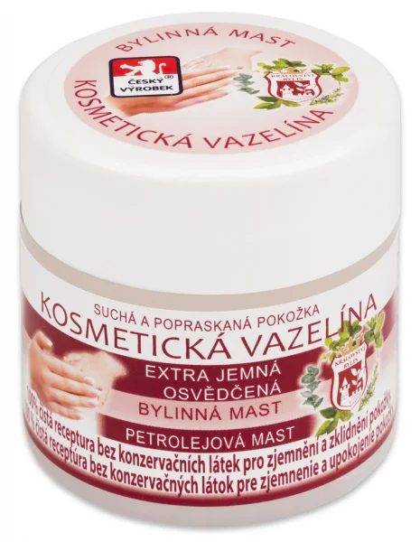 Мазь косметична вазелінова Kralovstvi Bylin Kosmeticka vazelina Extra Jemna Osvedcena Mast Екстра м'яка для Чутливої шкіри 150мл - 1