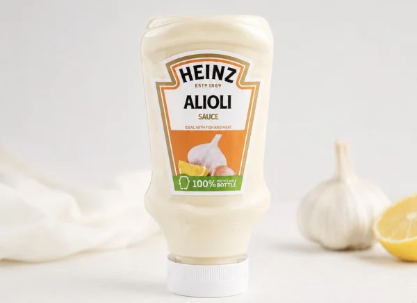 Соус барбекю міні Heinz Alioli Sauce Хейнз Айолі До мяса та салатів Насичений майонез з часником та лимоном 265мл - 2