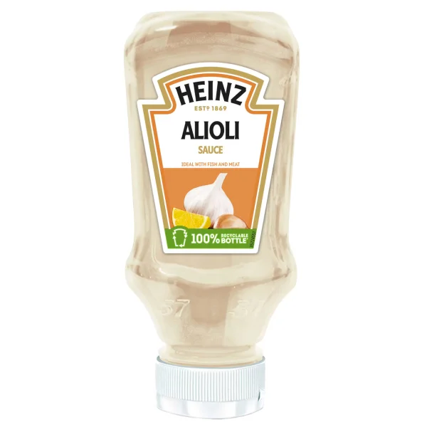 Соус барбекю міні Heinz Alioli Sauce Хейнз Айолі До мяса та салатів Насичений майонез з часником та лимоном 265мл - 1
