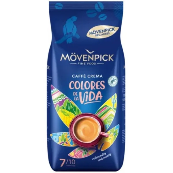 Кава в зернах Movenpick Caffe Crema Colores de la Vida Intensity 7 Blend Мовенпік кафе Крема Кольори життя Пакет 1000г - 3