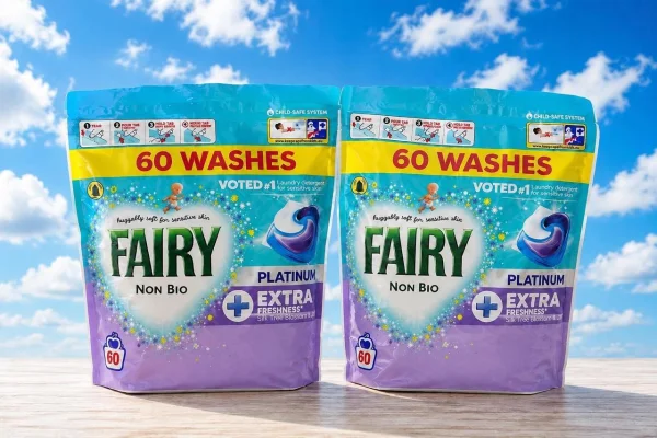 Капсули для прання Дитячі Сенсітів Fairy Non Bio Platinum Extra Freshness Silk Tree Фейрі нон Біо Платінум Чутлива шкіра Шовк 60шт - 3