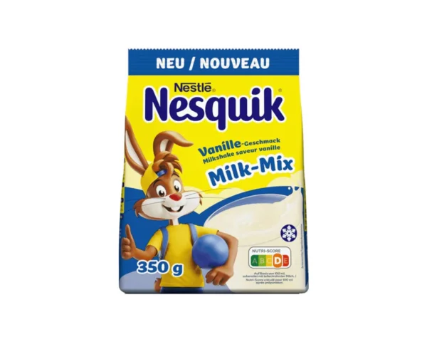 Напій Какао розчинний Nestle Nesquik Milk-Mix Geschmack Milkshake saveur Vanille Несквік молочний коктейль з ванільним смаком 350г - 2