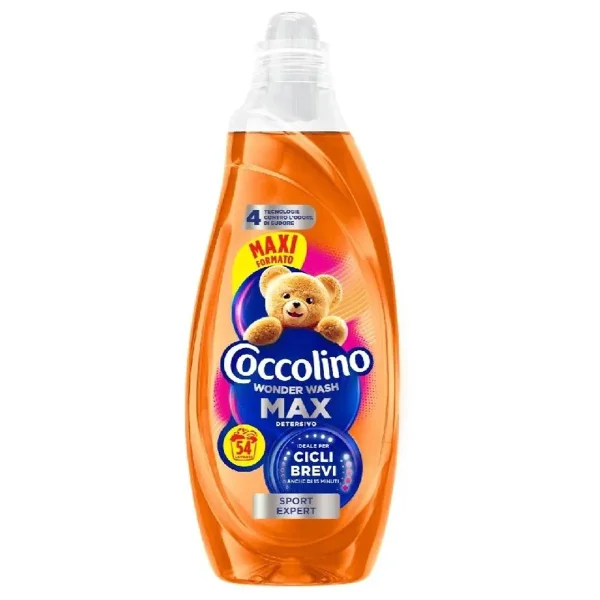 Гель для Швидкого прання Coccolino Wonder Wash Max Gel Short Cycles Pro-S Sport Expert Коколіно Максі Спорт Експерт 54прань 2160мл - 2