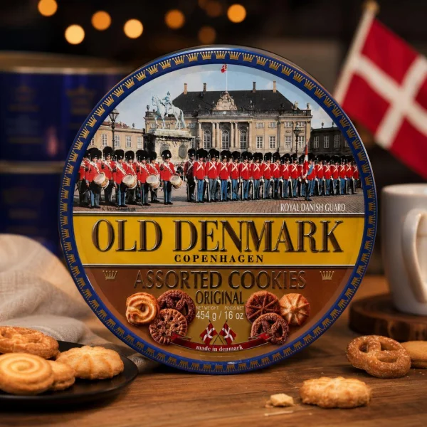 Печиво Датське Old Denmark Copenhagen Assorted Cookies Original Стара Данія асорті 5видів жерстяний Бокс 454г - 2