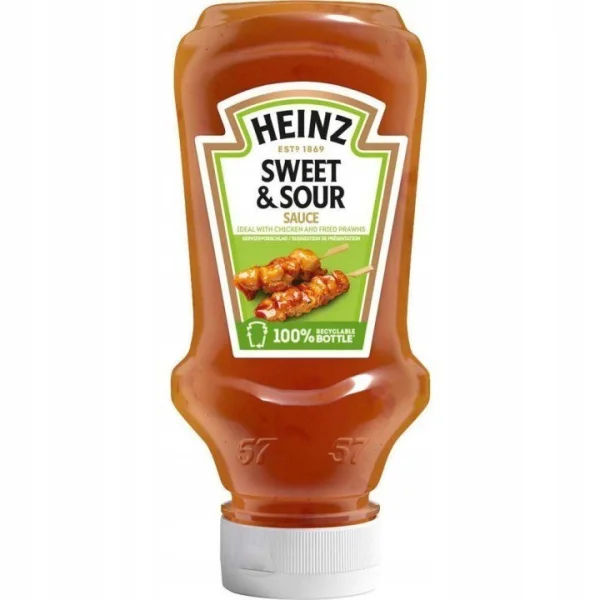 Соус солодко-кислий Heinz Sweet&Sour Sauce Chiken&Prawn Хейнз Ідеально з Куркою та смаженими Креветками 220мл - 2