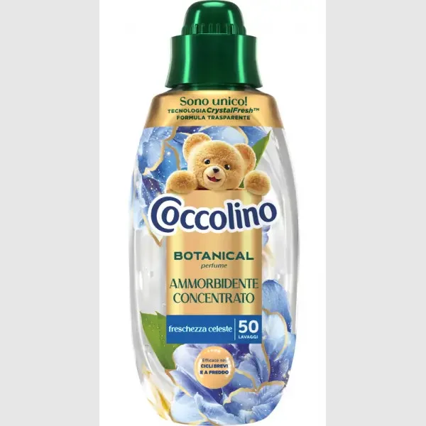 Кондиціонер Ополіскувач білизни Coccolino Botanical perf Freschezza Celeste Коколіно Небесна Свіжість Швидке прання 50прань 750мл - 3