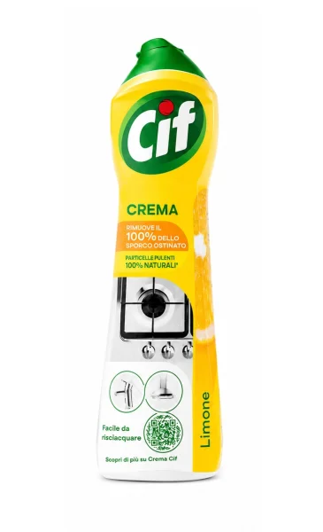 Крем Молочко для очищення Побутових поверхонь Cif Cream GreenActive Limone СІФ для Кухні Лимон 500мл - 3