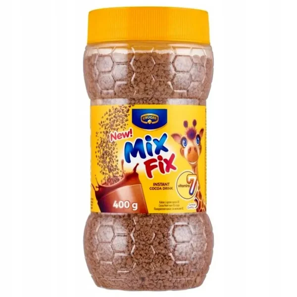Какао напій Дитячий гранули без Глютену Kruger MixFix Instant Cocoa Drink МіксФікс класичний 7вітамінів Кальцій Банка 400г - 2