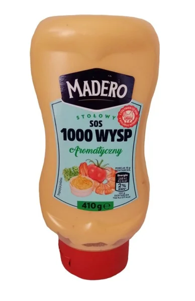 Соус до Риби та Морепродуктів тисяча Островів Madero sos 1000 Wysp Aromatiozny Мадеро Кремовий ароматичний Пляшка 410г - 3