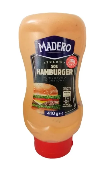 Соус до Гамбургерів Madero Hamburger Pomidorowo Jogurtowy Мадеро томатний кремово-йогуртовий Пляшка 410г - 3