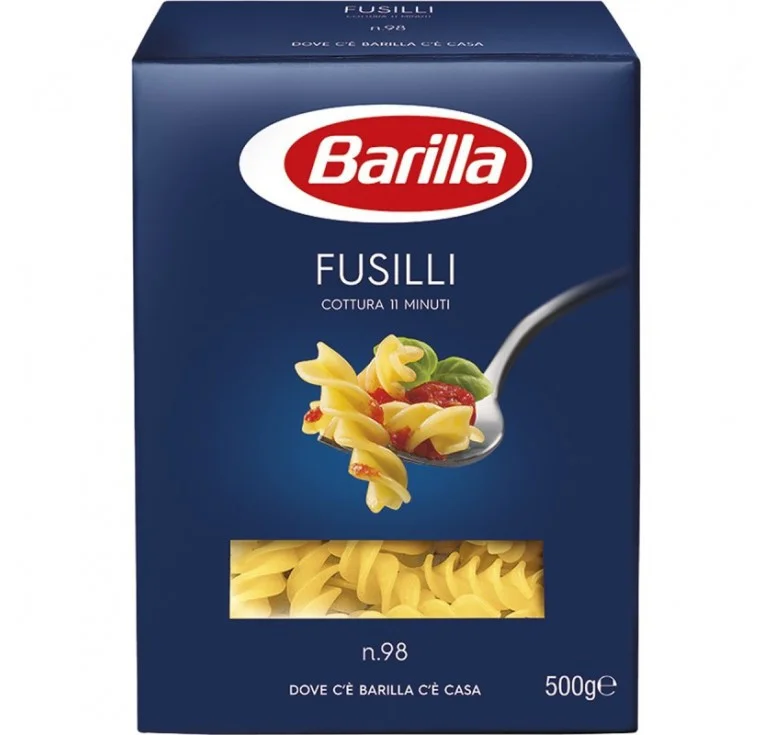 Макарони Спіральки №98 Barilla Fusilli Classic Pasta Al Dente Барілла Фузілі Паста яєчні Вищого гатунку Швидке приготування 500г