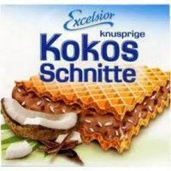 Вафли Excelsior kokos schnitte Excelsior с кокосом 250 г - 2