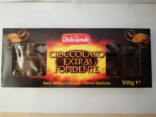 Чорний шоколад Dolciando cioccolato extra fondente 500г - 2