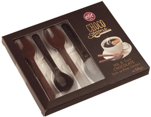 Шоколадні ложки Elitt choco spoons milk&dark 54г - 3