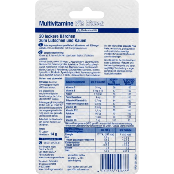 Мультивітаміни ведмедики Mivolis для дітей multivitamine für kinder lutschtabletten mivolis — das gesunde plus 20 шт. - 3