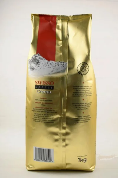 Кава в зернах Swisso kaffee crema 1кг - 3