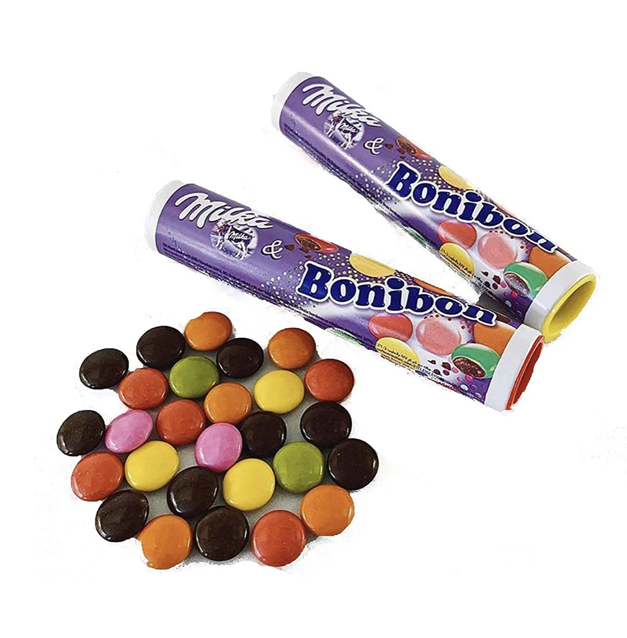 Цукерки milka bonibon шоколадне драже в глазурі вага — 1 шт. 24,3 г країна — німеччина