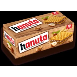 Товар Вафлі Ferrero Hanuta з шоколадом і горіхами в коробці 220г
