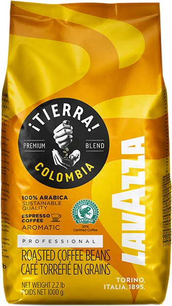 Кава в зернох lavazza Lavazza tierra colombia 100% arabica 1 кг