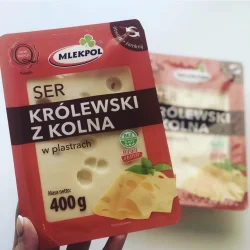 Товар Сир Королівський з Кельна Mlekpol Ser krolewski z Kolna Млекпол Твердий нарізка Слайси Блістер 400г