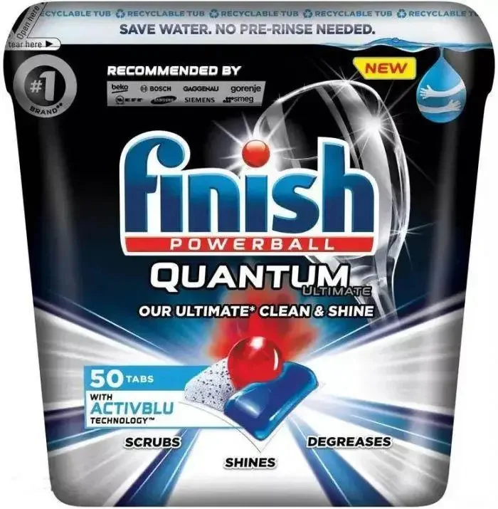 Капсули для посудомийних машин Finish finish quantum ultimate 50 шт.