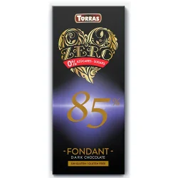 Товар Шоколад Torras Fondant Dark chocolate екстра чорний 85% 100г