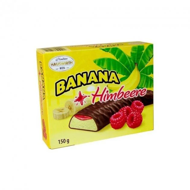 Суфле в шоколаді hauswirth Hauswirth banane plus himbeere, малина 150 г