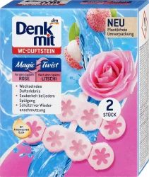 Товар Підвіска для унітазу з подвійним ароматом троянда лічі Denkmit magic twist 96г